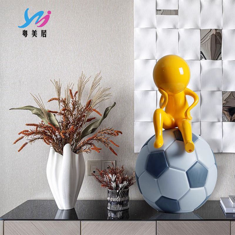 玻璃钢现代卡通人物抽象雕塑摆件酒店大堂客厅室内软装饰品