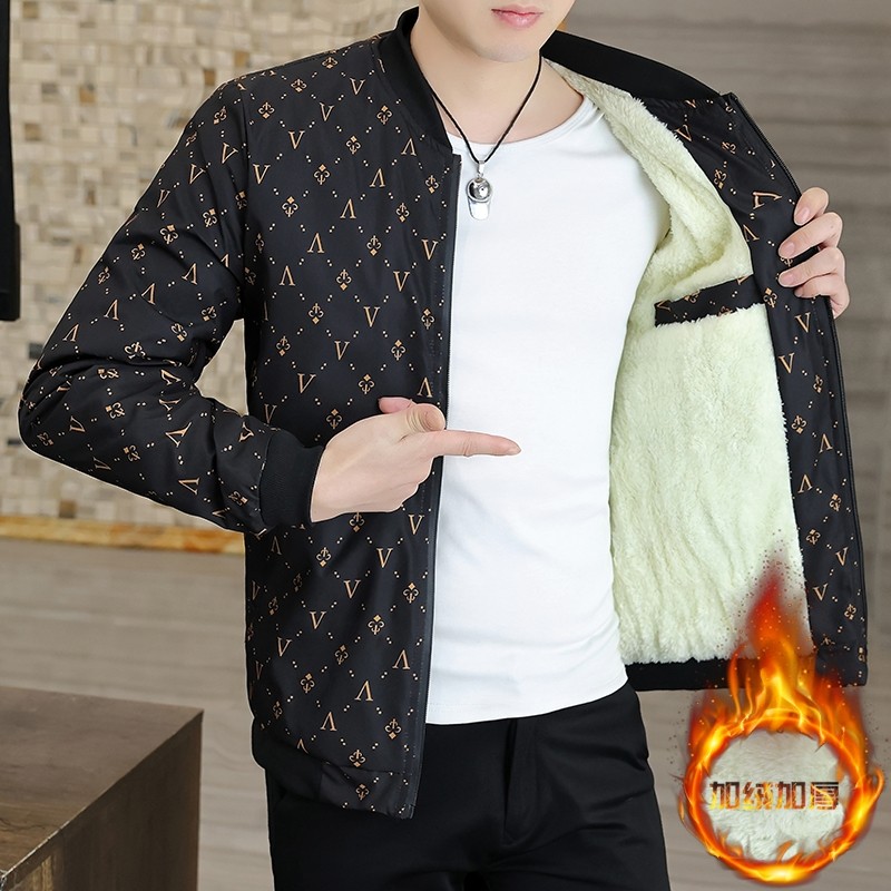 棉衣外套男士秋冬季加绒加厚黄金绒棉服潮流加绒加厚保暖夹克外套