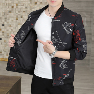 夹克外套韩版 男士 修身 休闲男装 外套男春秋季 青年棒球服春秋装 新款