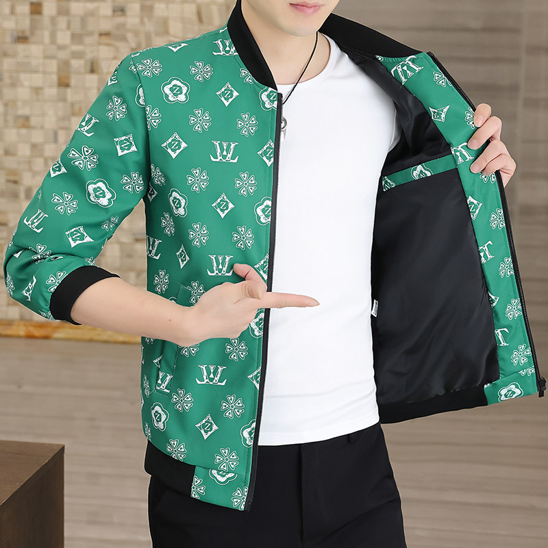春秋季新款夹克外套男韩版潮流修身青少年休闲男装棒球服衣服男,男装,大码上装,淘宝优惠券,粉丝福利购,淘宝优惠卷
