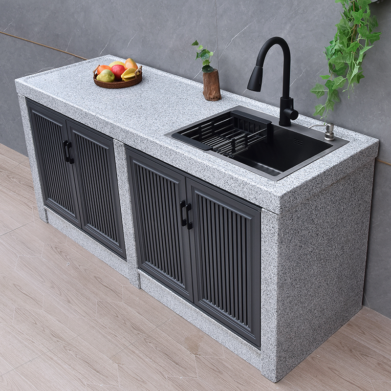 户外操作台室外花园洗手盆庭院水池台盆一体柜院子大理石洗手池