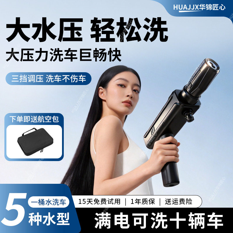 速洁机mini无线洗车机家用水枪锂电池电动水枪强高压车用电动神器