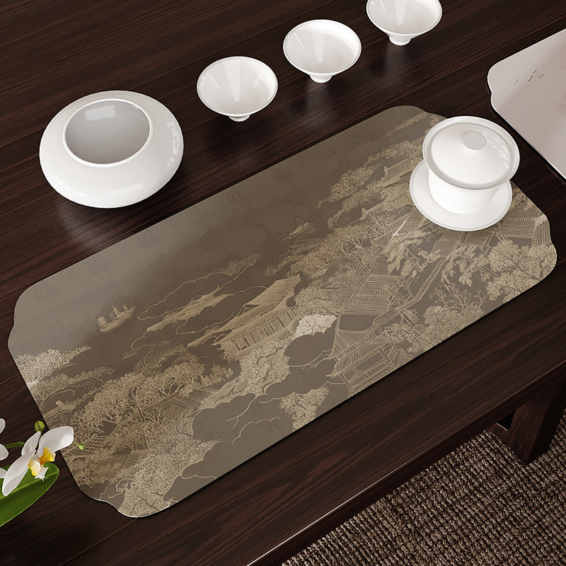 禅意茶席新中式茶杯垫硅藻泥茶杯垫中式桌布养壶茶巾垫盖布茶具布,居家布艺,茶席,淘宝优惠券,粉丝福利购,淘宝优惠卷