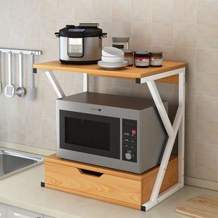 厨房置物架落地多层收纳架桌面烤箱调料置物架厨房用品微波炉架子