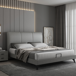 CBD官方布艺床现代简约北欧主卧1.8米双人小户型免洗实木软包1.5