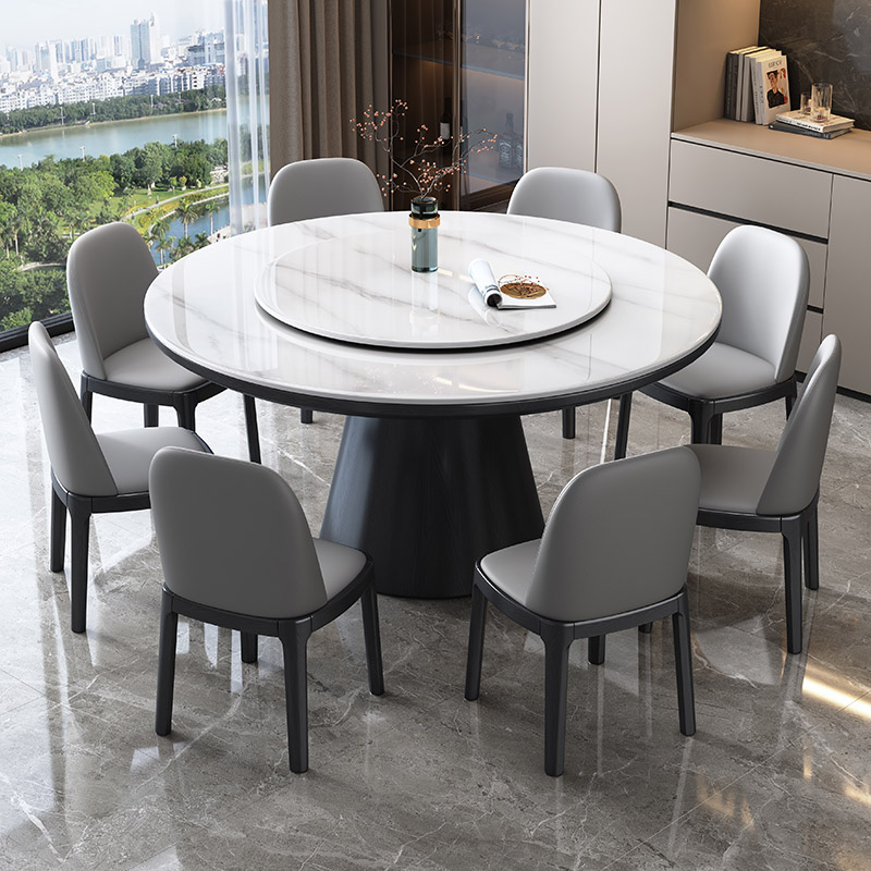 CBD官方轻奢岩板餐桌椅组