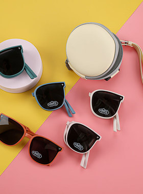 2023新品中大童儿童时尚偏光太阳镜男女童硅胶墨镜复古遮阳镜