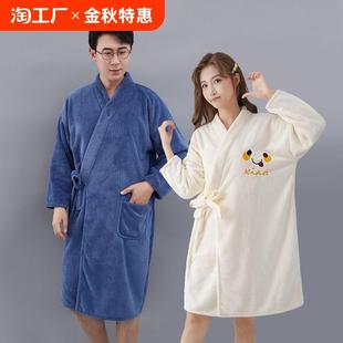 通用可穿可裹吸水 浴巾式 浴袍女款 男款 情侣一对家用洗澡睡袍四季