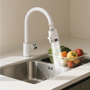 厨房水龙头嘴过滤器万能通用卫生间家用自来水净水器增压防溅神器