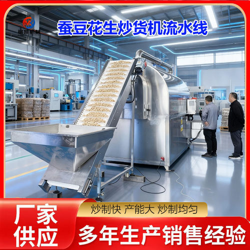 新型蚕豆杏仁不吐盐炒货机 全自动炒花生米设备 炒干果电磁炒货机