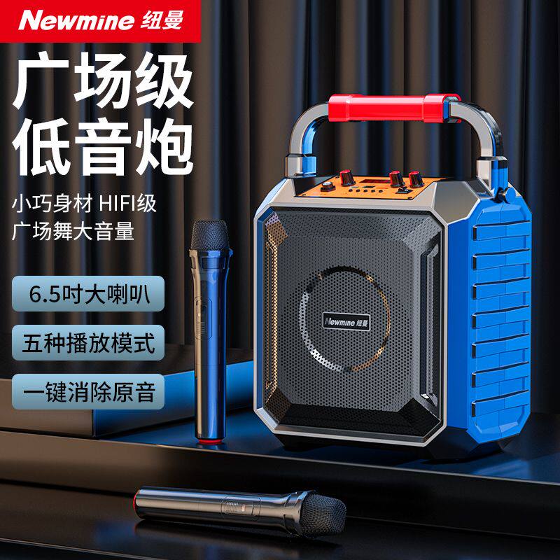 纽曼广场舞音响蓝牙音箱户外大音量K歌手提便携式小型店铺播放器
