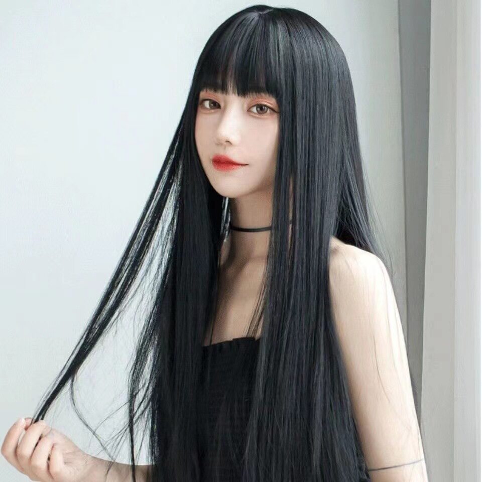 富江黑长直仿真人发假发套