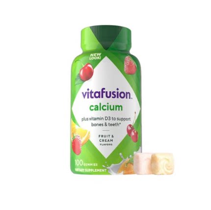 美国进口vitafusion水果奶味钙软糖每日补充身体钙需求100粒/瓶