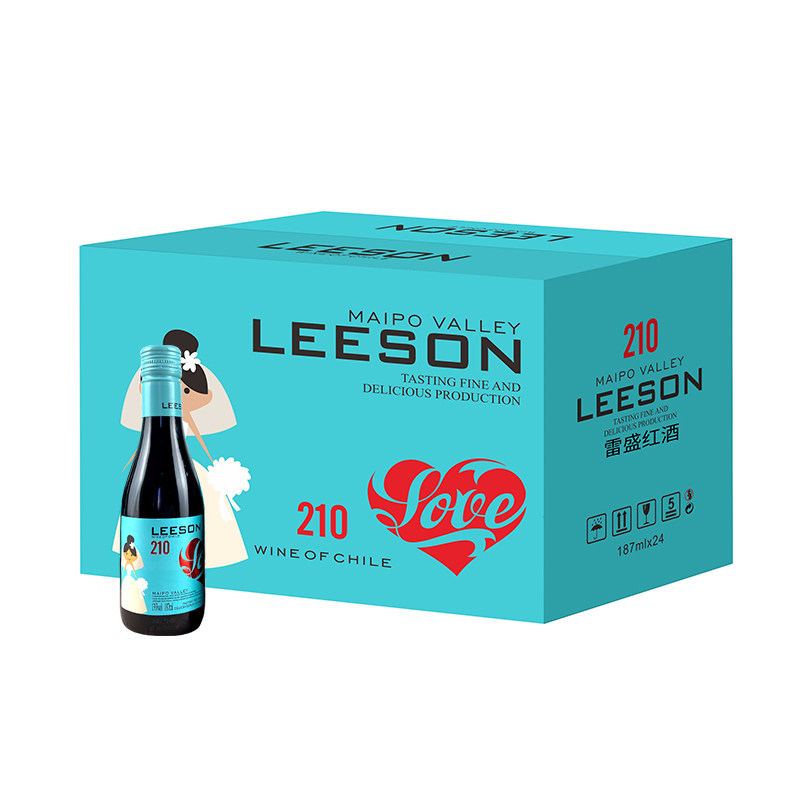 雷盛红酒210进口智利半干葡萄酒