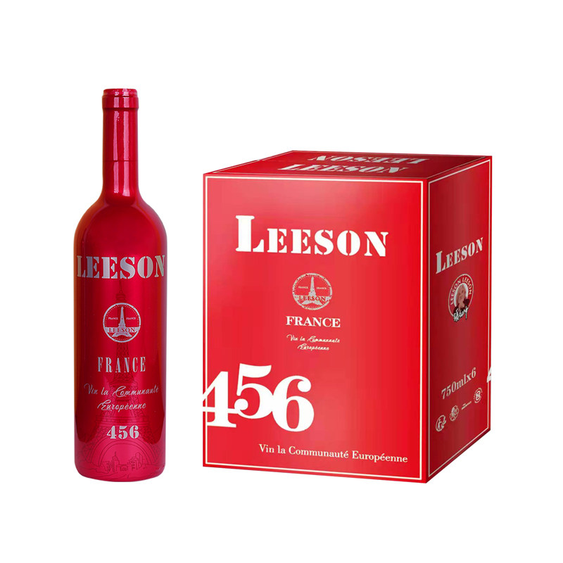 雷盛红酒456法国进口13度干红葡萄酒结婚酒席