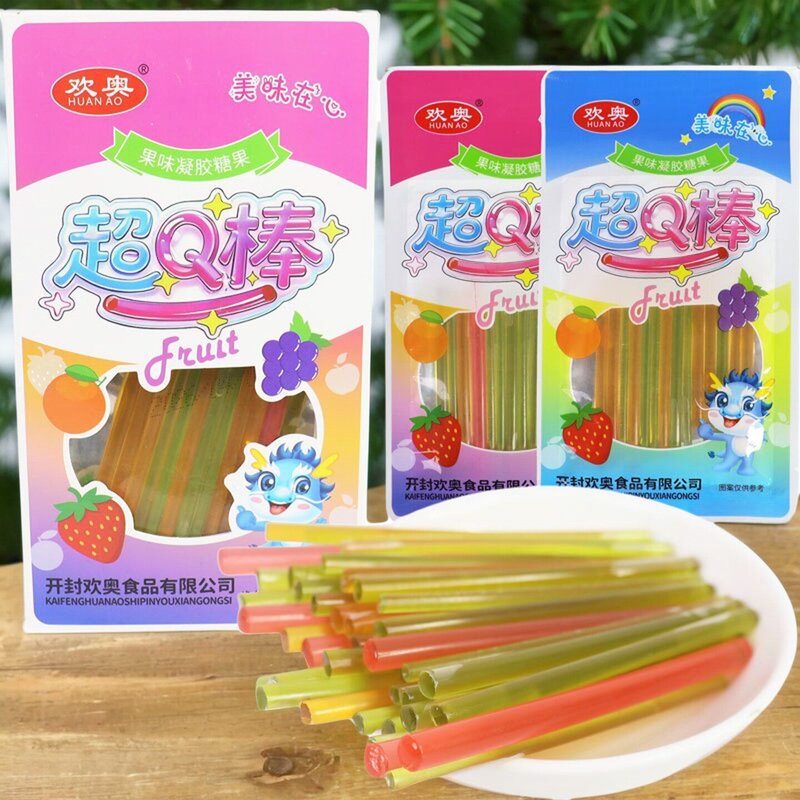 超Q棒缤纷果味QQ棒凝胶果糖吸吸管糖8090儿时童年零食小卖部