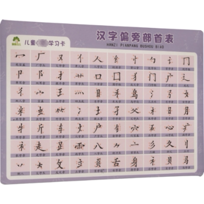 汉字偏旁部首表 基础入门 系统 偏旁解析 结构记忆 实用手册 笔画顺序 部分 书写规范9787554027141
