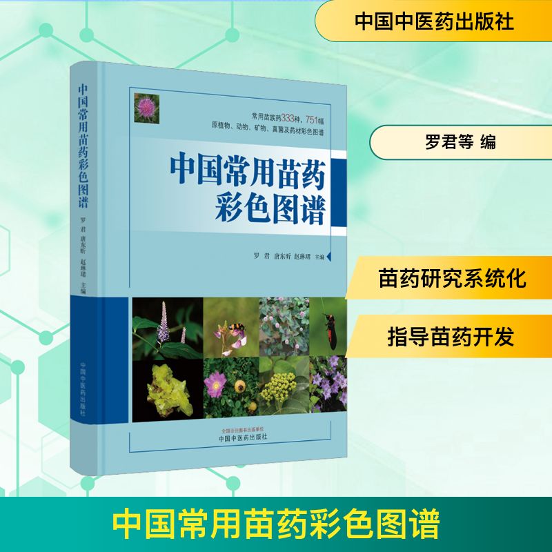 中国常用苗药彩色图谱 苗药常用识别 彩色图谱解析 传统医学应用 解读指南 临床应用案例9787513247528