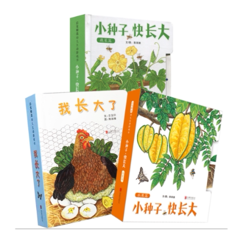 正版包邮 我长大了+小种子快长大2册共3册 陈丽雅|绘画:陈丽雅 9787559602695 北京联合