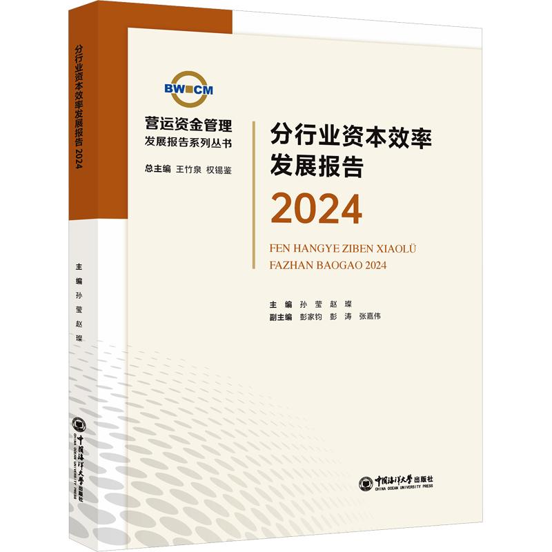正版包邮 分行业资本效率发展报告2024 孙莹,赵璨 主编 9787567041639 中国海洋大学出版社