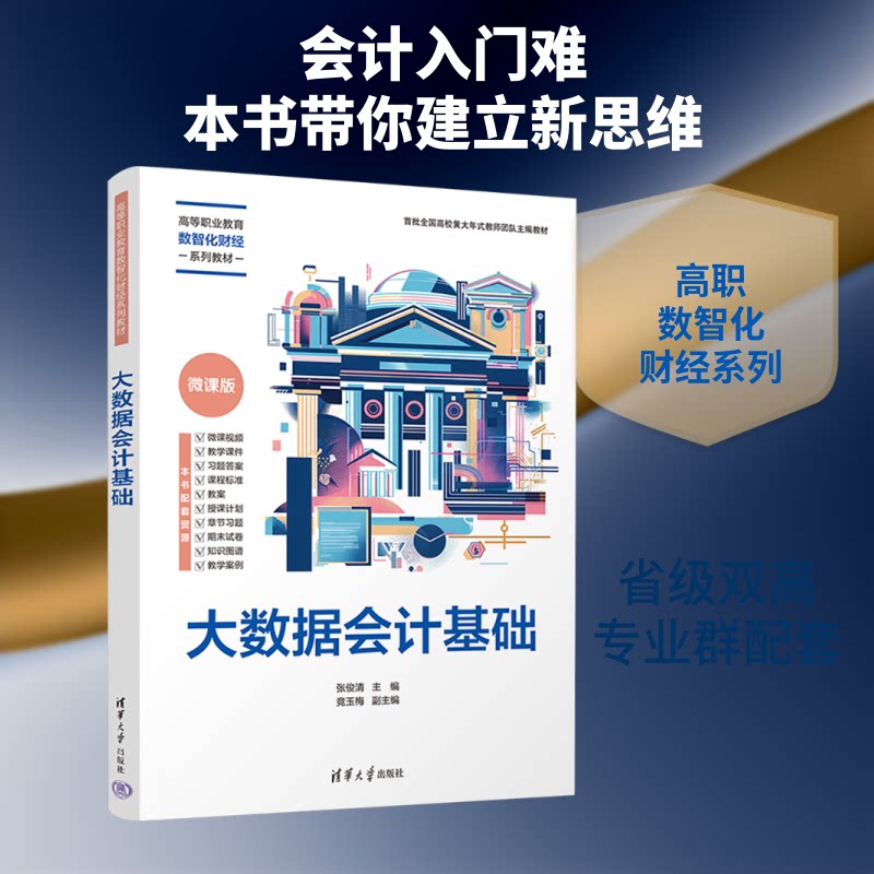 大数据会计基础 零基础入门会计新手 大数据会计结合实操案例 系统知识体系 会计职场提升教材 9787302699309