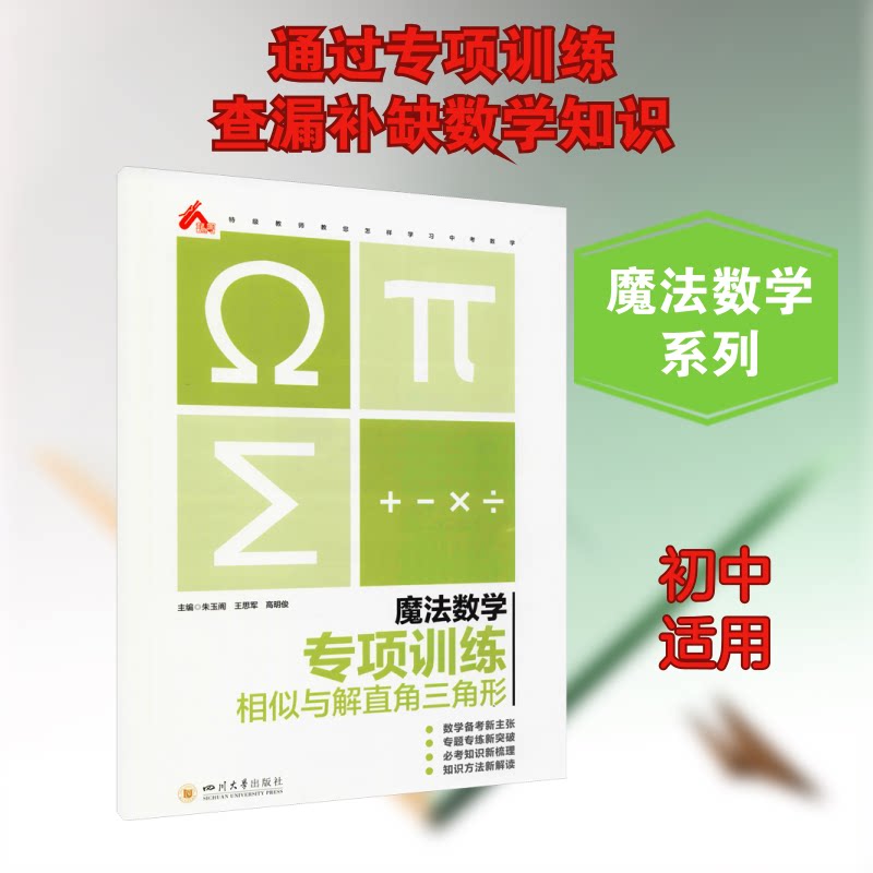 魔法数学 专项训练 相似与解直角三角形 魔法数学 相似三角形 直角三角形 专项训练 解题技巧 趣味 提升 9787569040418