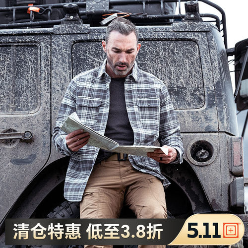 衬衣5.11翻领美国男春秋户外