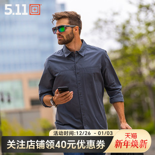 福利款 美国5.11战术衬衣511长袖 72531 商务翻领衬衫 防泼水薄款