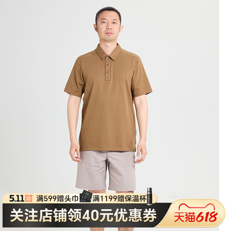 【新品】5.11射手纹章男士Polo衫春夏新款透气吸湿排汗T恤 41297