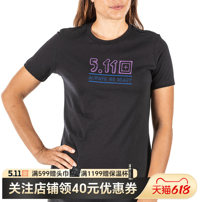 5.11女士短袖美国511户外运动吸湿排汗透气战术T恤 69221