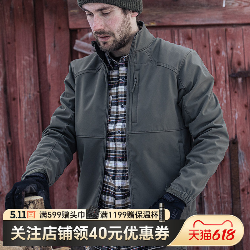 美国5.11春秋户外战术耐磨外套511保暖防风软壳夹克 78035