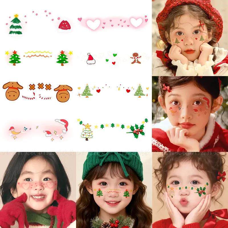 【下单立减50】圣诞节儿童妆容脸贴纹身贴纸高颜值可爱氛围感XJ