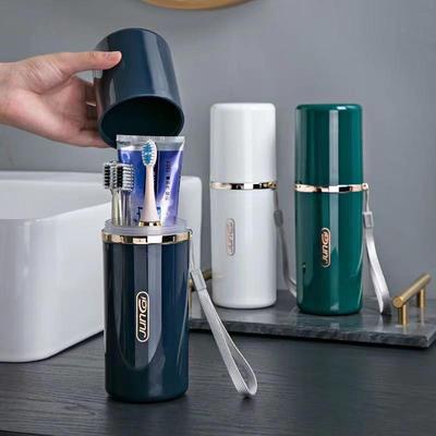 新款便携式旅行牙具三件套牙刷盒空盒子刷牙漱口杯牙刷杯螺纹接口