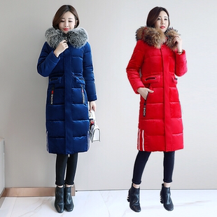 棉服女中长款金丝绒韩版羽绒棉衣2025新款大码冬季棉袄加厚外套潮