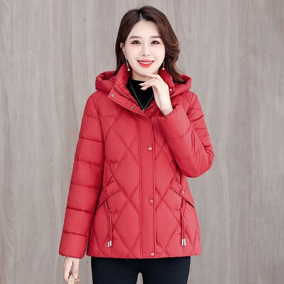 2024年新款妈妈冬装羽绒棉服短款中老年女秋冬加厚保暖外套上衣