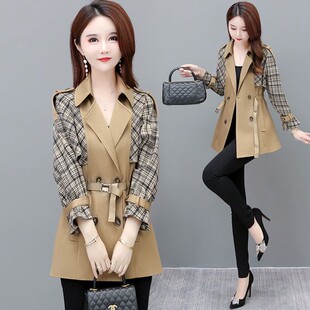 【有里布】高端外套女小个子2024年春秋新款时尚气质风衣减龄大衣