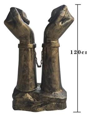 廉政法治文化主题雕塑定制玻璃钢法槌铜雕天平清廉人物小品摆件