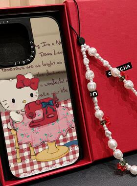 MagSafe磁吸缝纫机kitty凯蒂猫适用iphone16pro手机壳17promax苹果15plus镜面14日韩ins卡通13可爱12proma