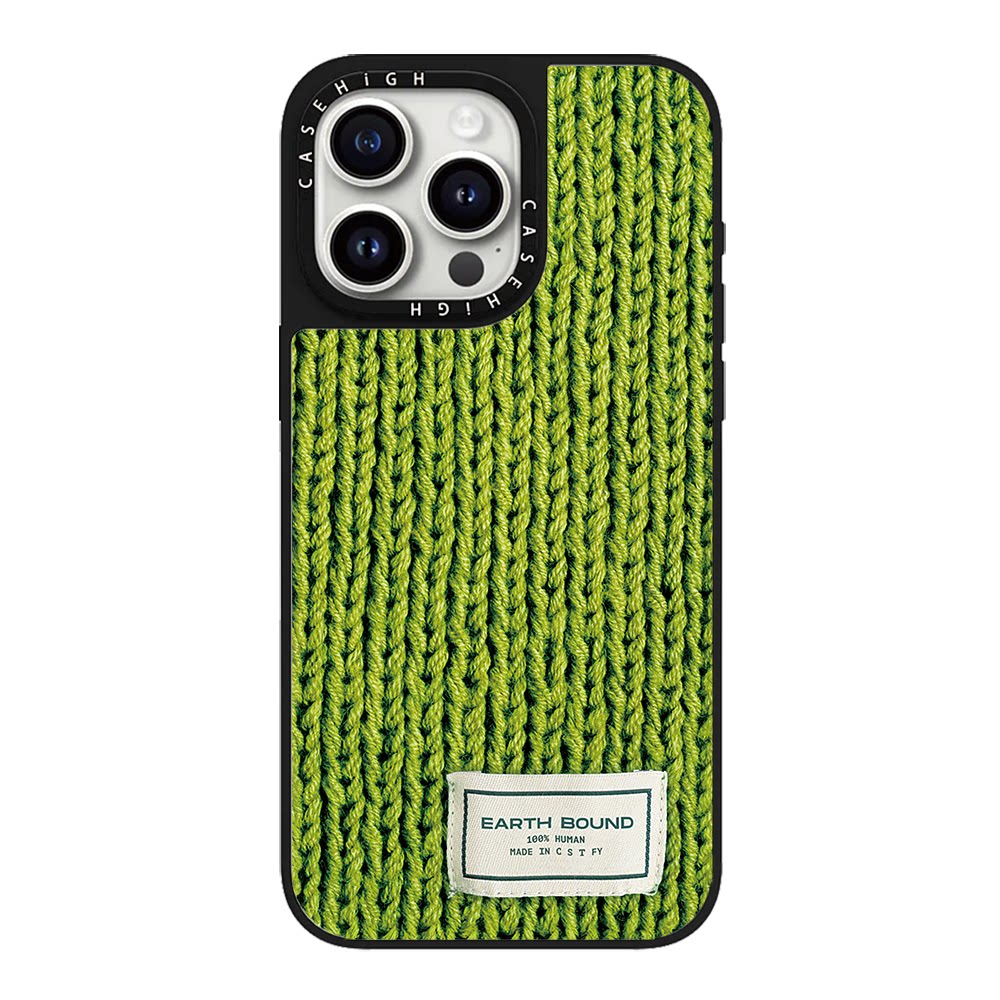 磁吸MagSafe青绿毛衣纹秋冬新款适用iphone17pro手机壳18promax苹果16plus镜面保护套15网红13小红书爆款