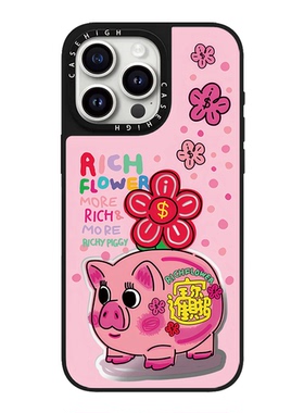 磁吸MagSafe有钱花RichFlower适用iphone16pro手机壳17promax苹果15plus镜面保护套14网红13小红书女