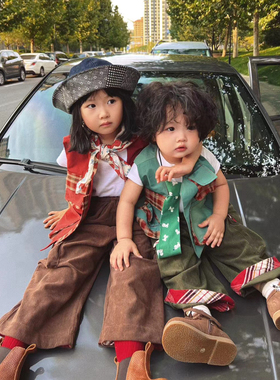 【happyfirst楽一】复古工装拼接马甲套装