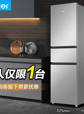 Haier/海尔 BCD-217WGHC3E9S9 风冷无霜小冰箱双变频一级宿舍新款