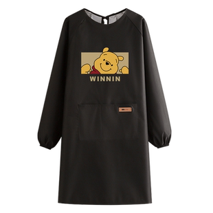 防水防油围裙长袖做饭厨房家用罩衣女围腰餐饮专用上班工作服定制