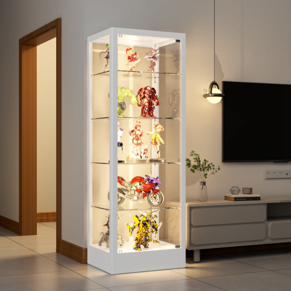 手办柜乐高展示柜防尘模型展示柜玩具柜透明玻璃柜家用陈列柜带锁