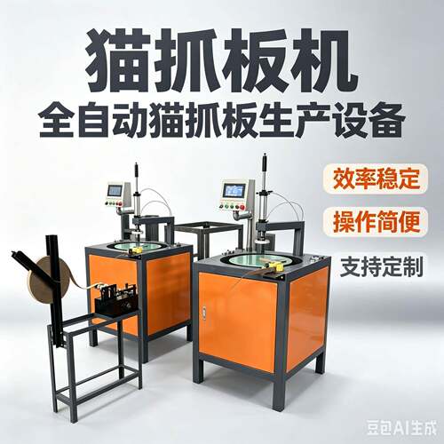 全自动圆形猫抓板成型机瓦楞纸猫窝压制成型设备转盘式猫抓板生