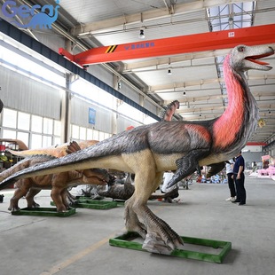 户外主题公园大型仿真硅胶恐龙电动摆件似鸟龙模型 制作厂家