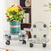 花博士防水花盆透明托盘万向轮圆形360度可移动专用旋转通用特厚