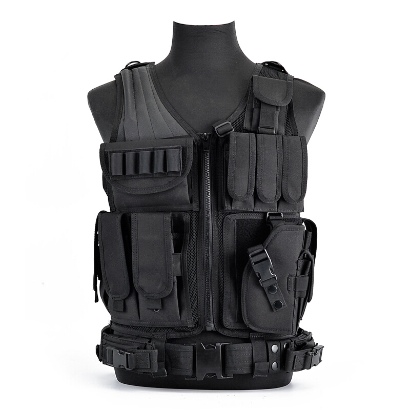 Men's tactical vest - quick-release type - water-resistant a