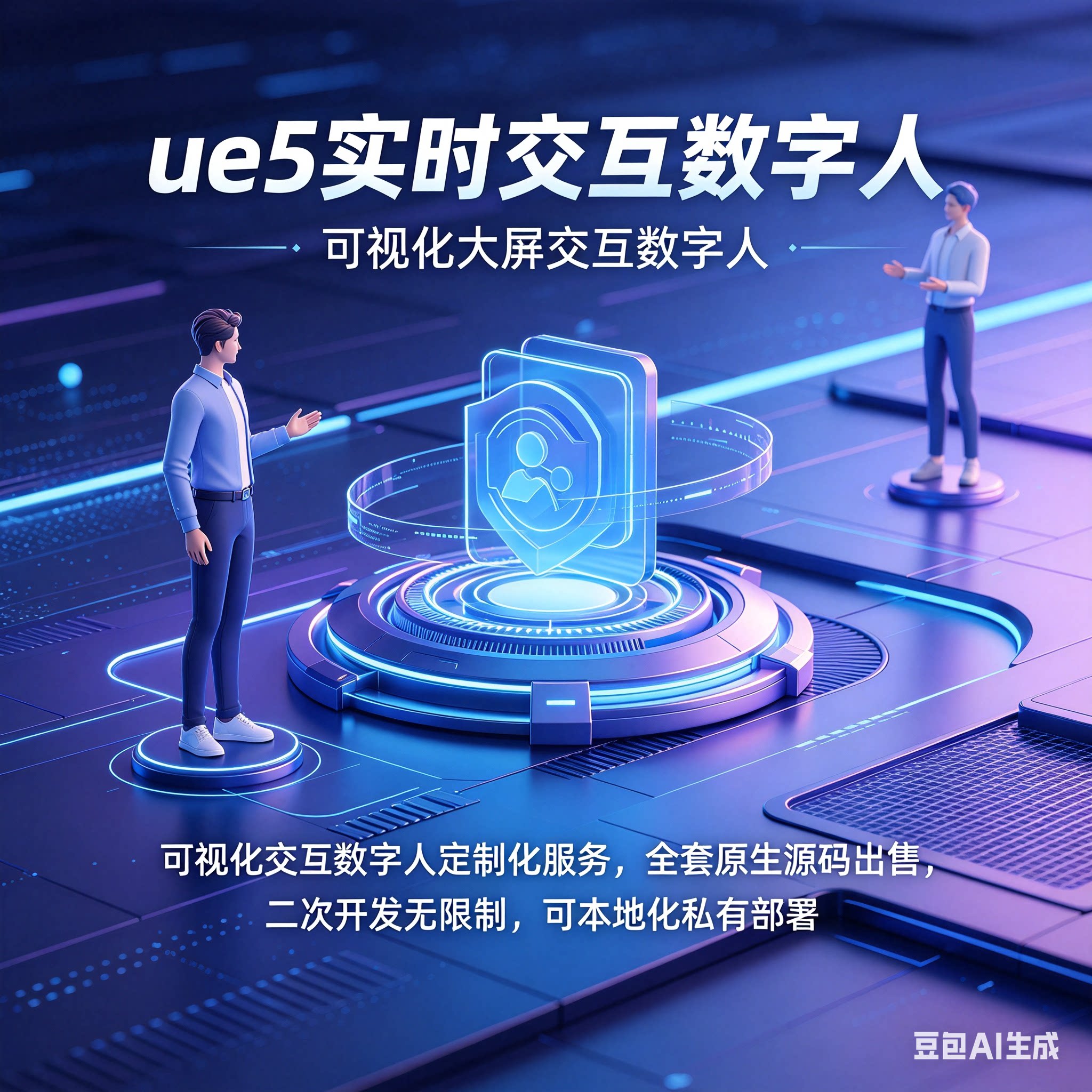 AI数字人定制源码UE5技术数字人实时语音交互打造个性化虚拟角色