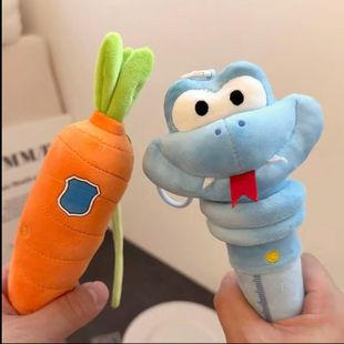 可爱蔬菜毛绒玩偶胡萝卜盖瑞蛇公仔钥匙扣包包挂件玩具会唱歌录音